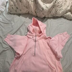 Lululemon scuba half zip in strawberry milkshake